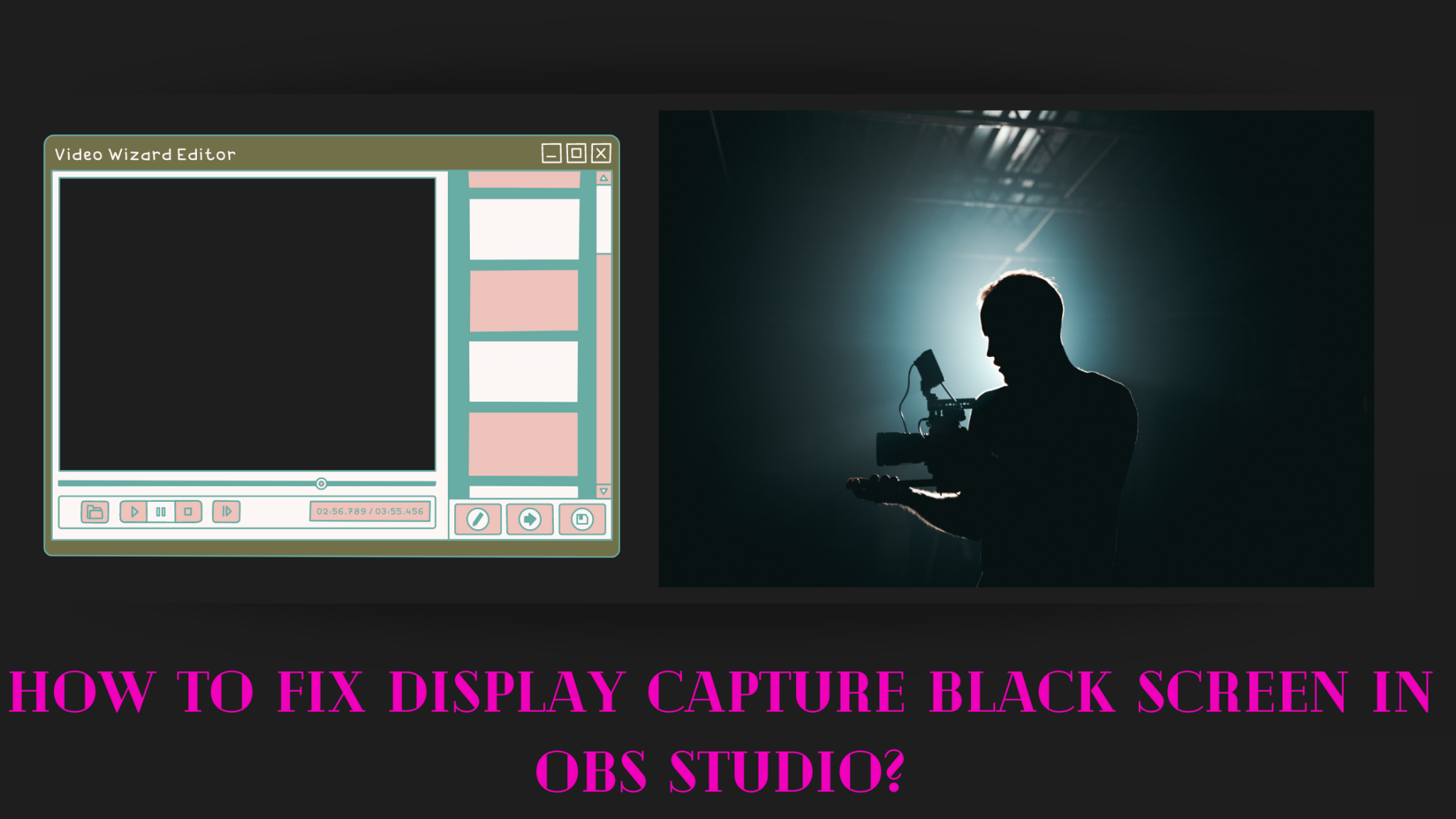 obs studio recording only display